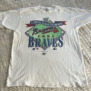 STARTER Atlanta Braves 1991 World Series tee- single stitch